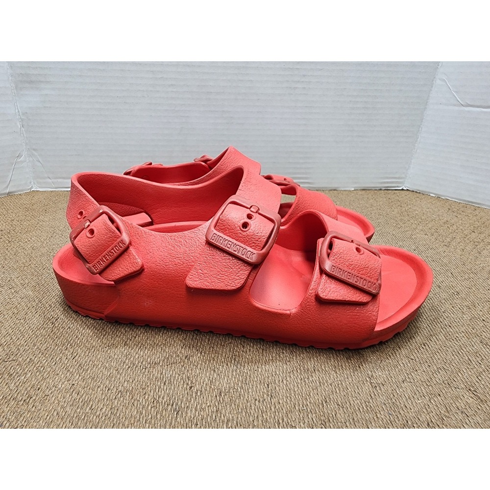 Birkenstock Milano EVA Kids Red Waterproof Backstrap Sandals Size 3